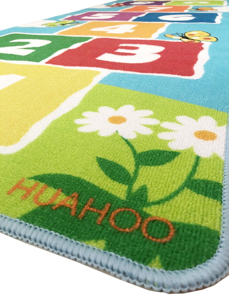 HUAHOO Hopscotch Rug Kids Rugs Classroom Rug Playroom Decor Non Slip Children's Carpet for Boys & Girls Best Shower Gift (70.8 x 26 inch) - Image 2
